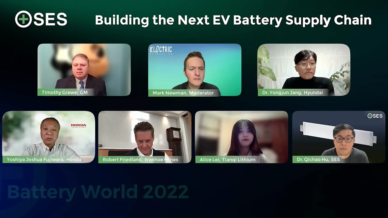 SES AI Battery World 2022 Panel